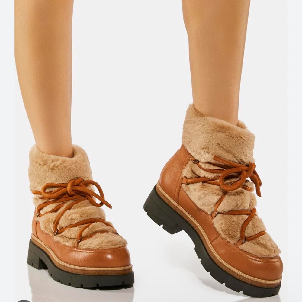 Free People Polar Queen Faux Fur Booties
